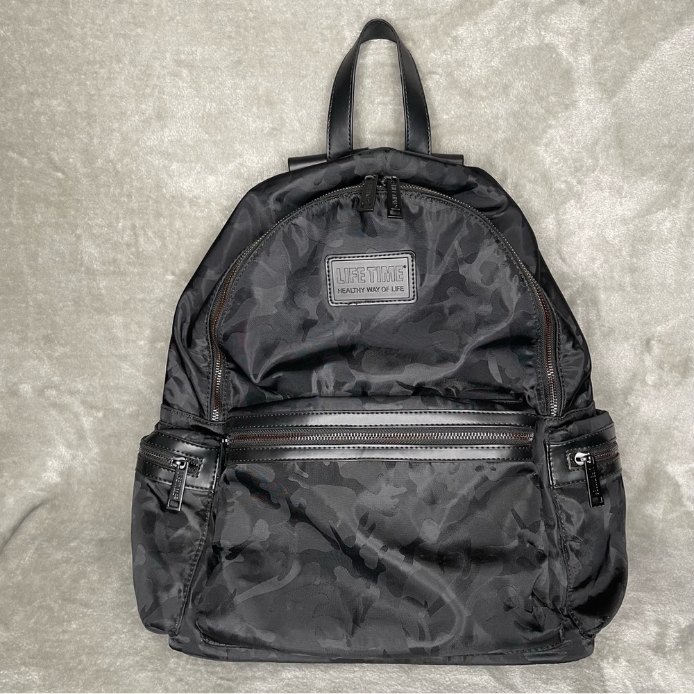 Life Time Black Camouflage Backpack Heavy Duty Everyday Carry OS